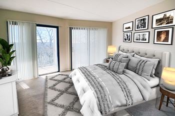 Bedroom with cozy bed